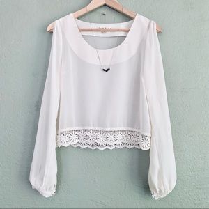 Double Zero split sleeve blouse